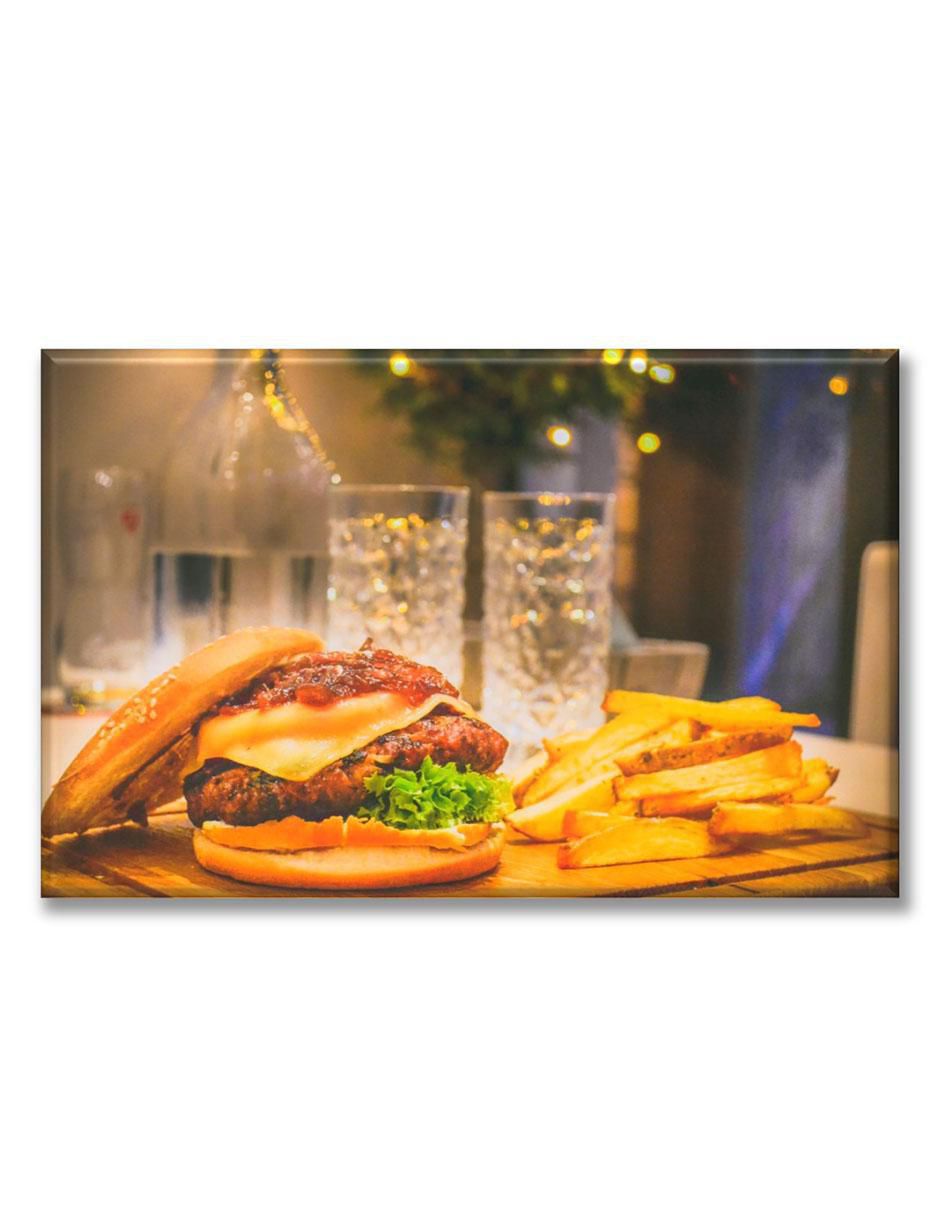 Cuadro decorativo Industria Grafica Ciento 23 Hamburguesa con papas