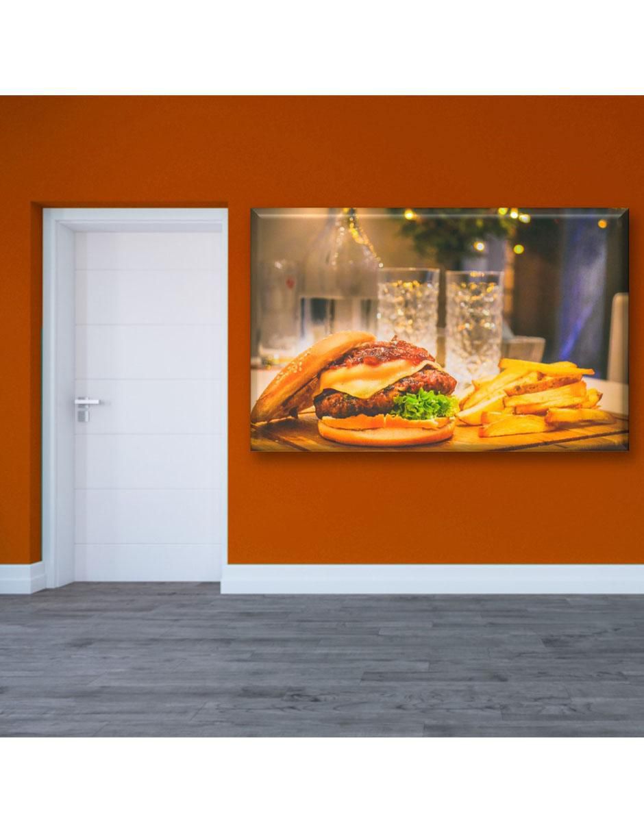 Cuadro decorativo Industria Grafica Ciento 23 Hamburguesa con papas