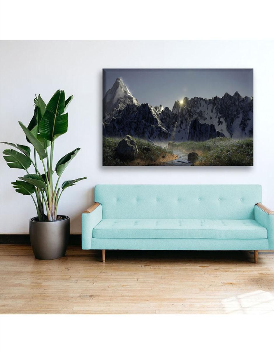 Cuadro decorativo Industria Grafica Ciento 23 Montaña con puesta de sol