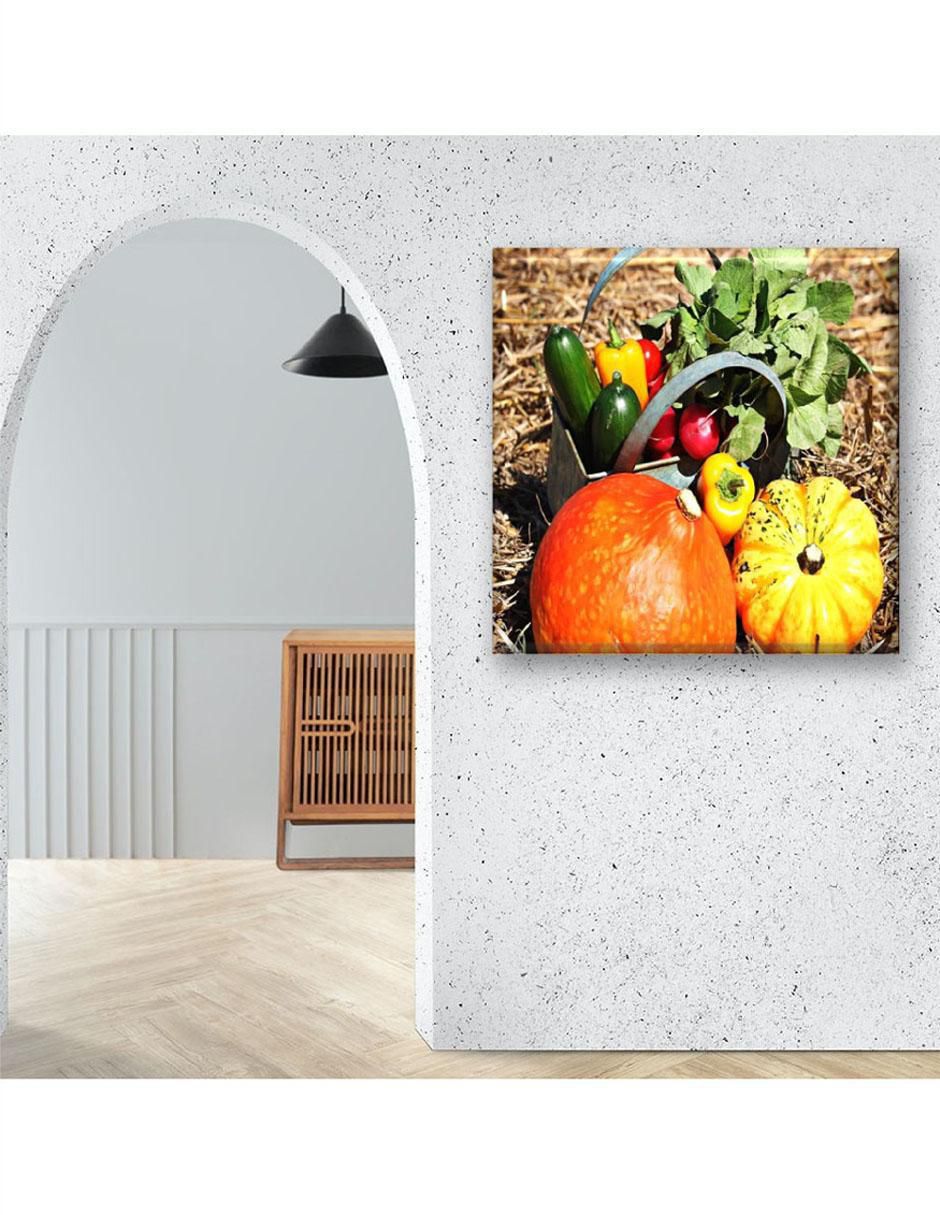 Cuadro decorativo Industria Grafica Ciento 23 Pixtreats cesta de alimentos