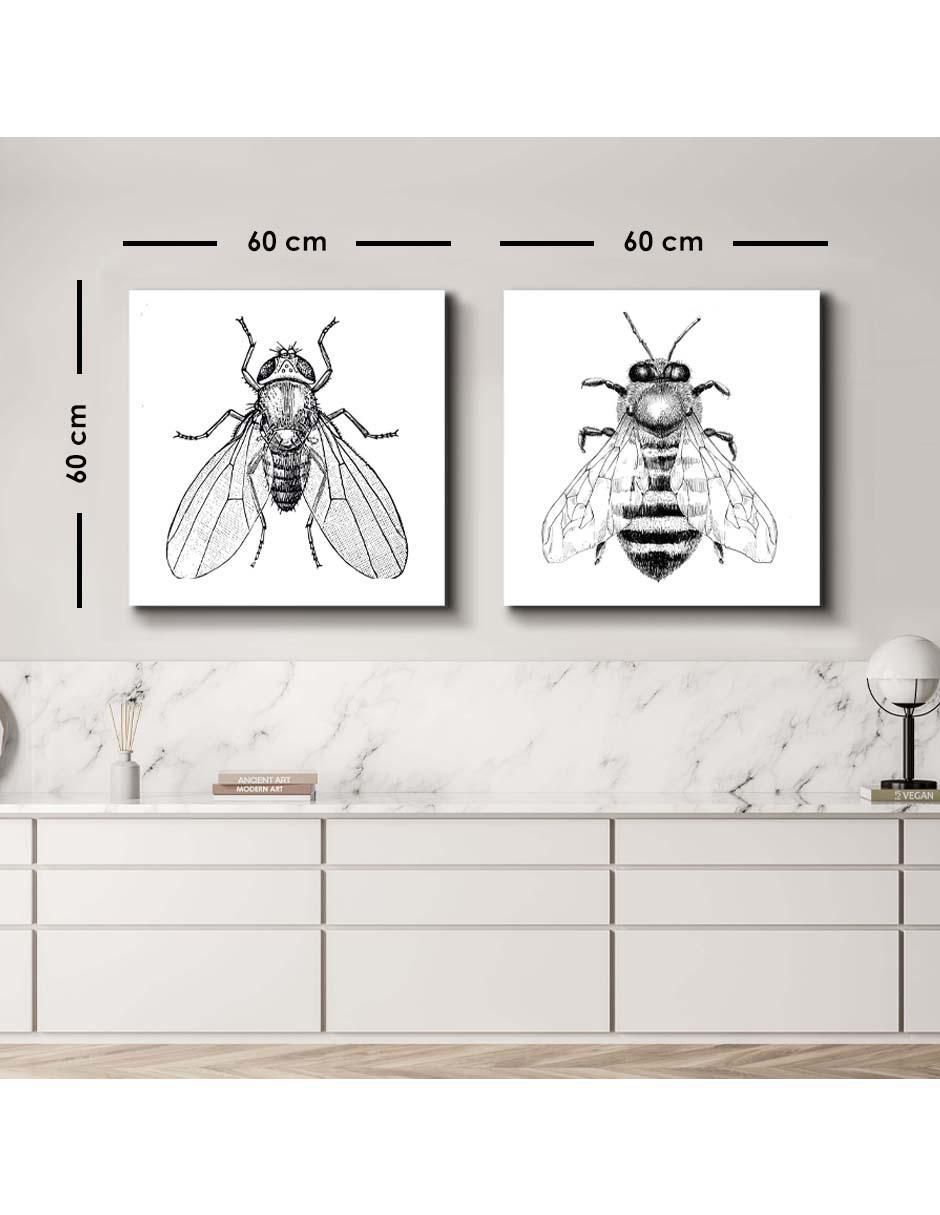 Cuadro decorativo Canvas Art Set de alas angelicales blancas con barniz a registro