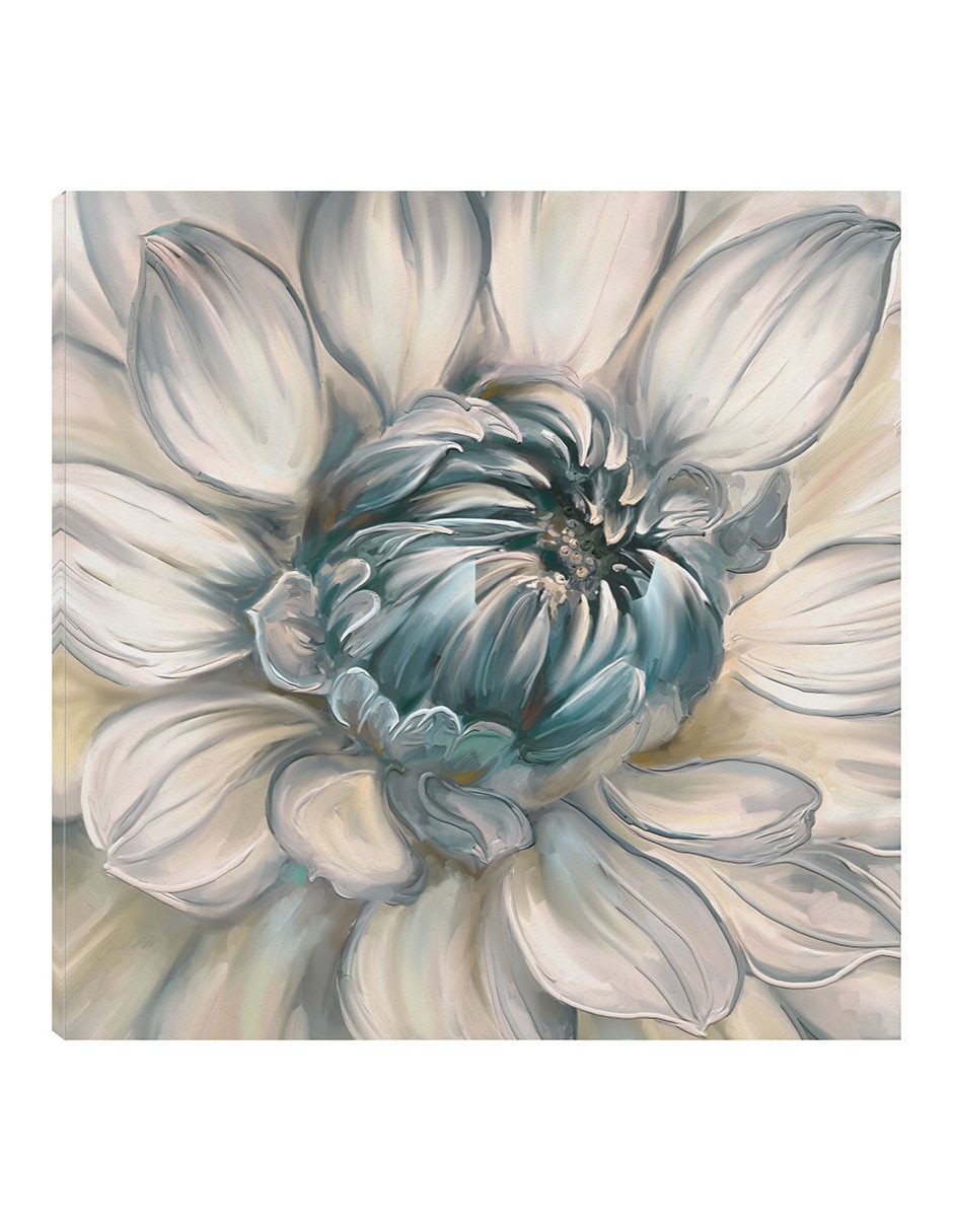 Cuadro decorativo Dahlia Azul Ii técnica mixta Floración