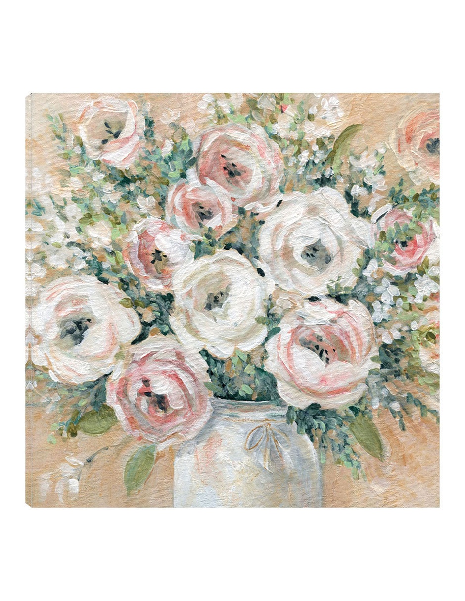 Cuadro decorativo Bonito En Rosa técnica mixta Floreros