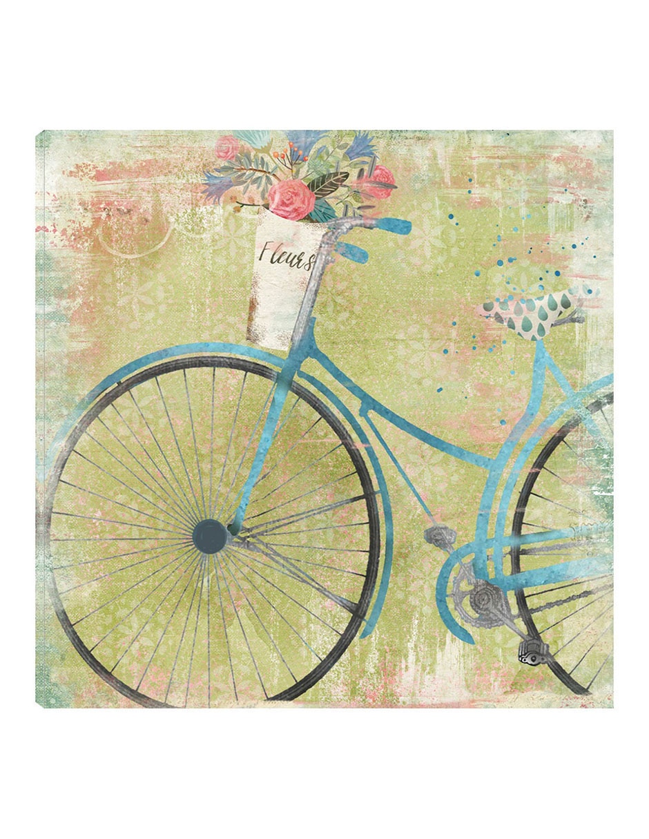Cuadro decorativo Azul de Bicicleta técnica mixta Cuadro decorativo Azul de Bicicleta técnica mixta