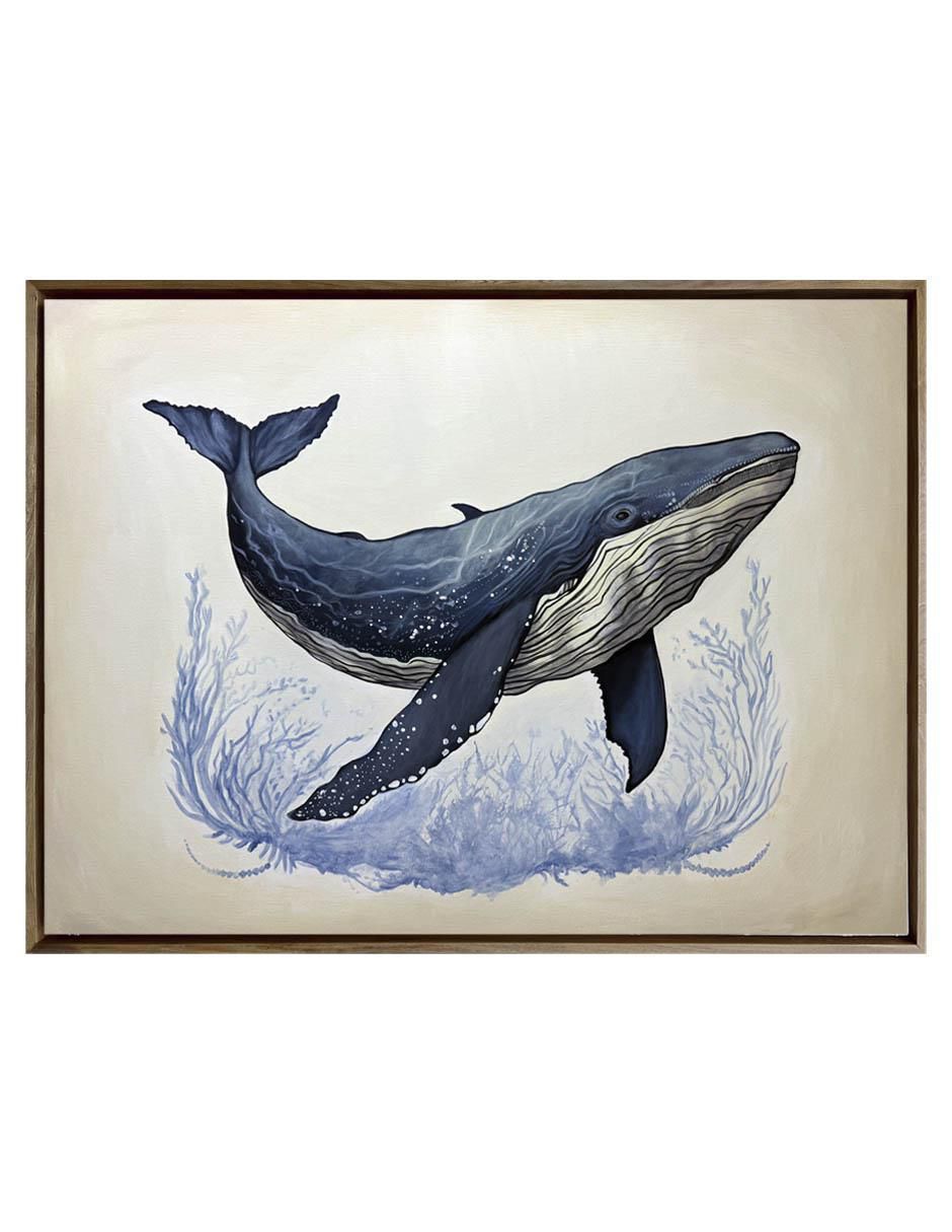 Pintura Ballena Azul técnica acrílico Pintura Ballena Azul técnica acrílico