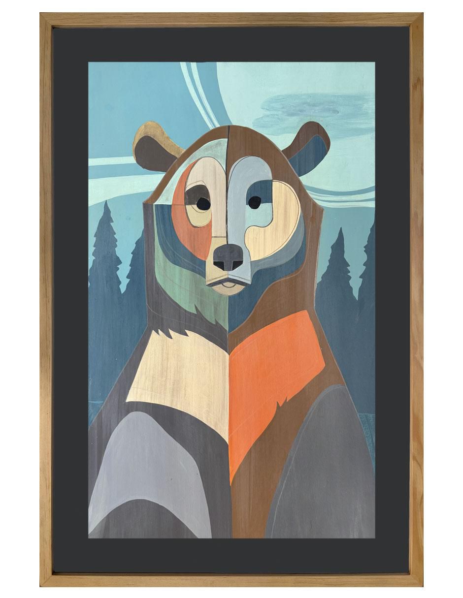 Pintura Bear técnica acrílico Animalart Pintura Bear técnica acrílico Animalart