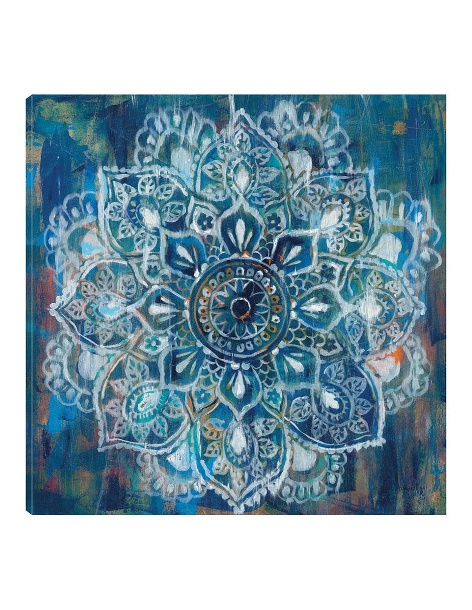 Cuadro decorativo Mandala En Azul Ii técnica mixta Formas