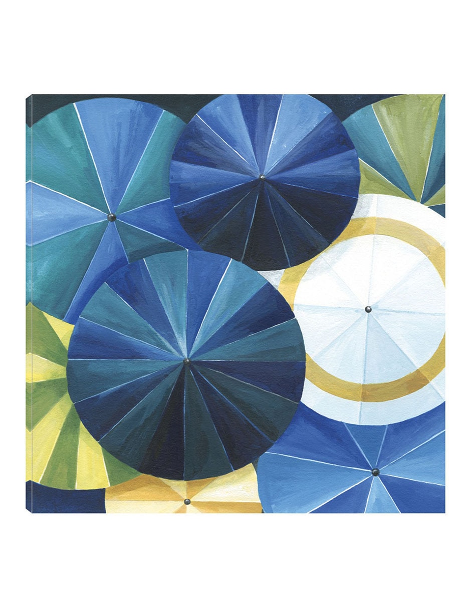 Cuadro decorativo Paraguas Azul técnica mixta Divertido Cuadro decorativo Paraguas Azul técnica mixta Divertido