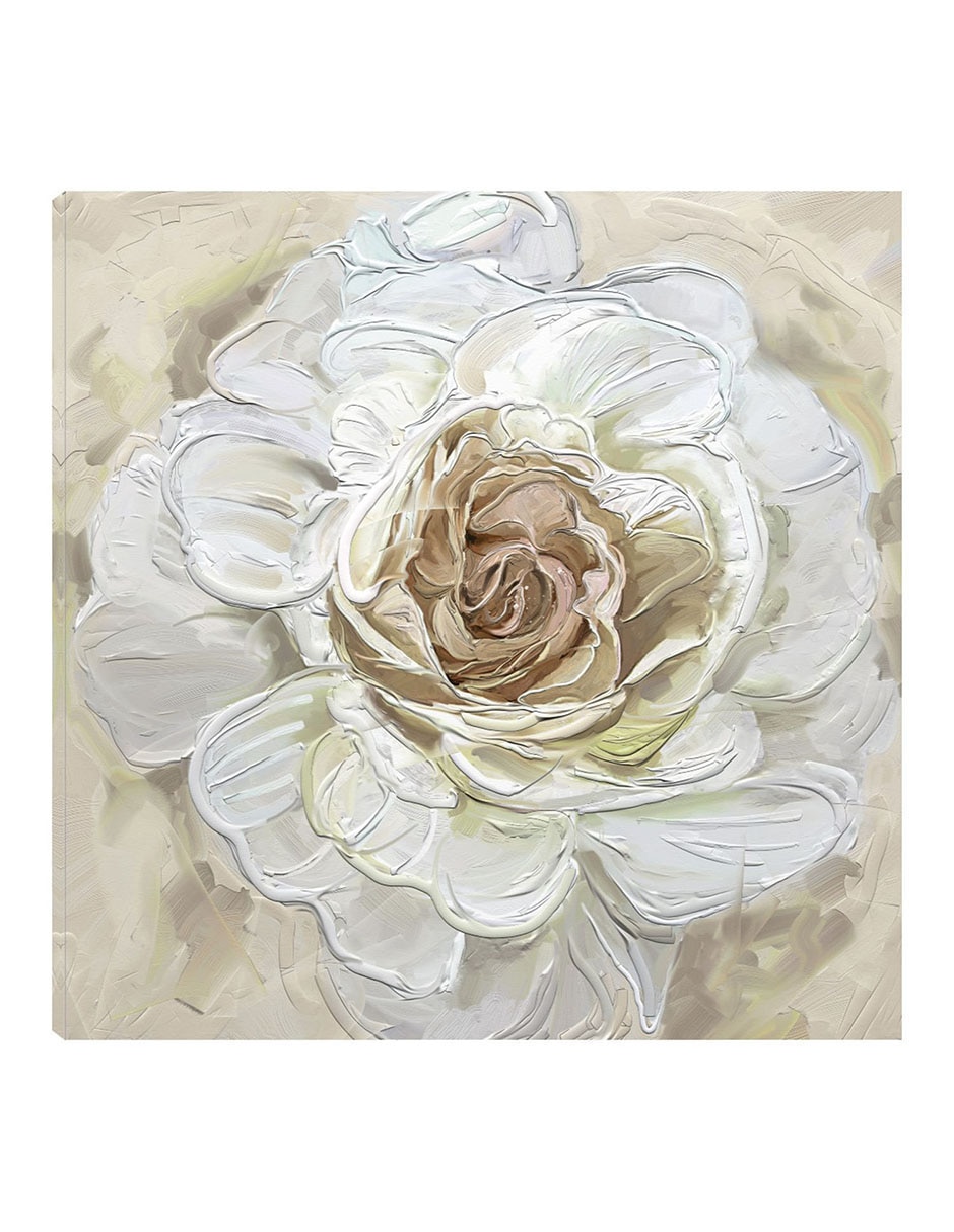 Cuadro decorativo Oro Rosa Radiante técnica mixta Floración