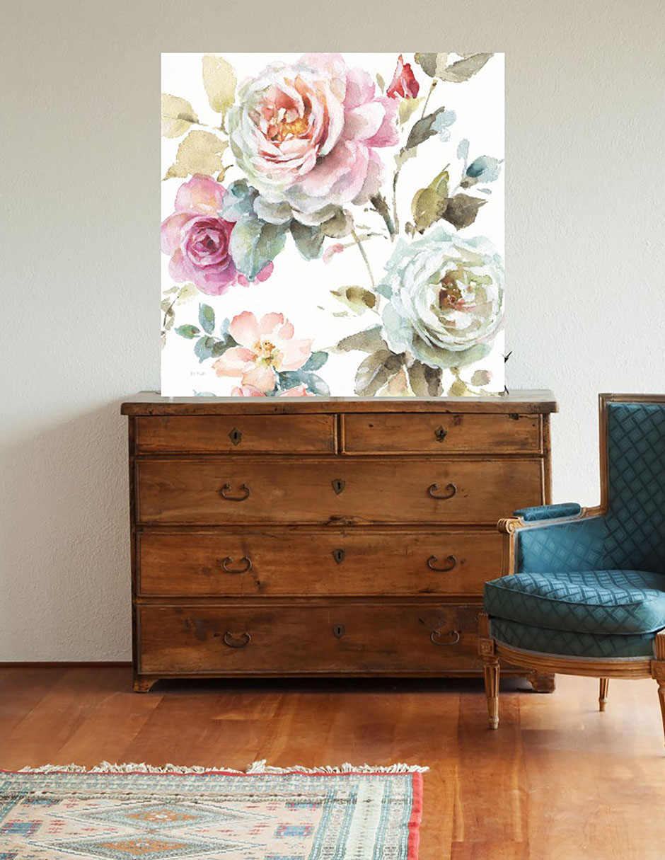 Cuadro decorativo Romance V técnica mixta Arreglo Floral 4