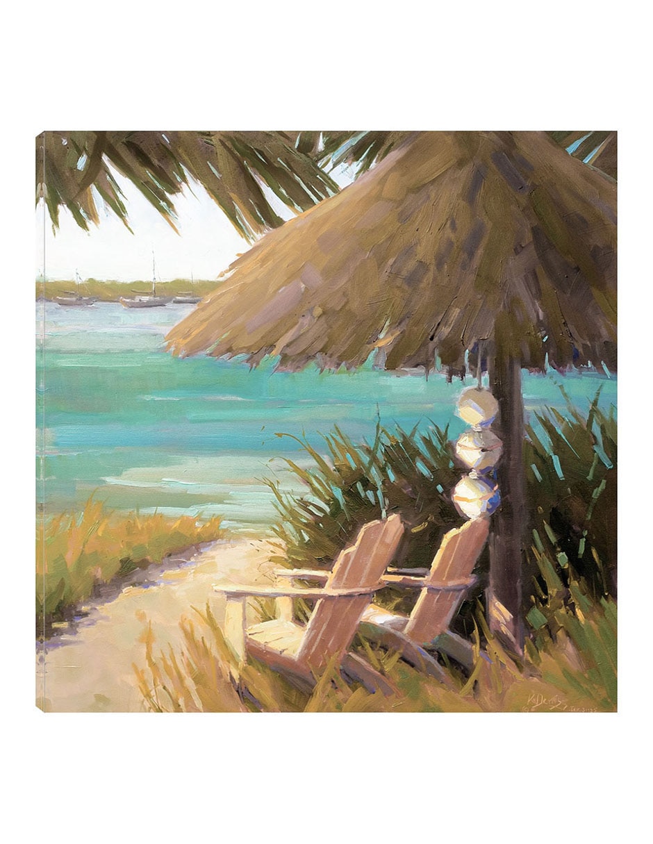 Cuadro decorativo Vista Brillante Frente Al Mar técnica mixta Trópico Cuadro decorativo Vista Brillante Frente Al Mar técnica mixta Trópico