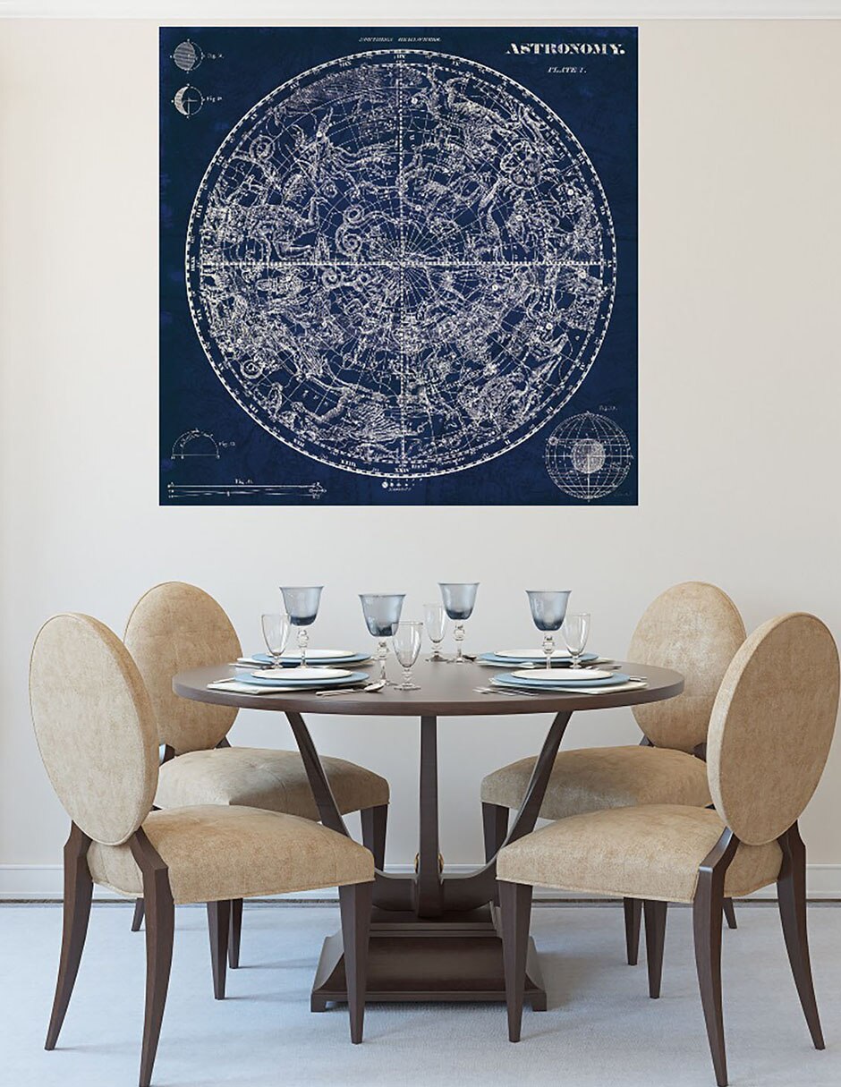 Cuadro decorativo Plano Celestial técnica mixta Mapas 6