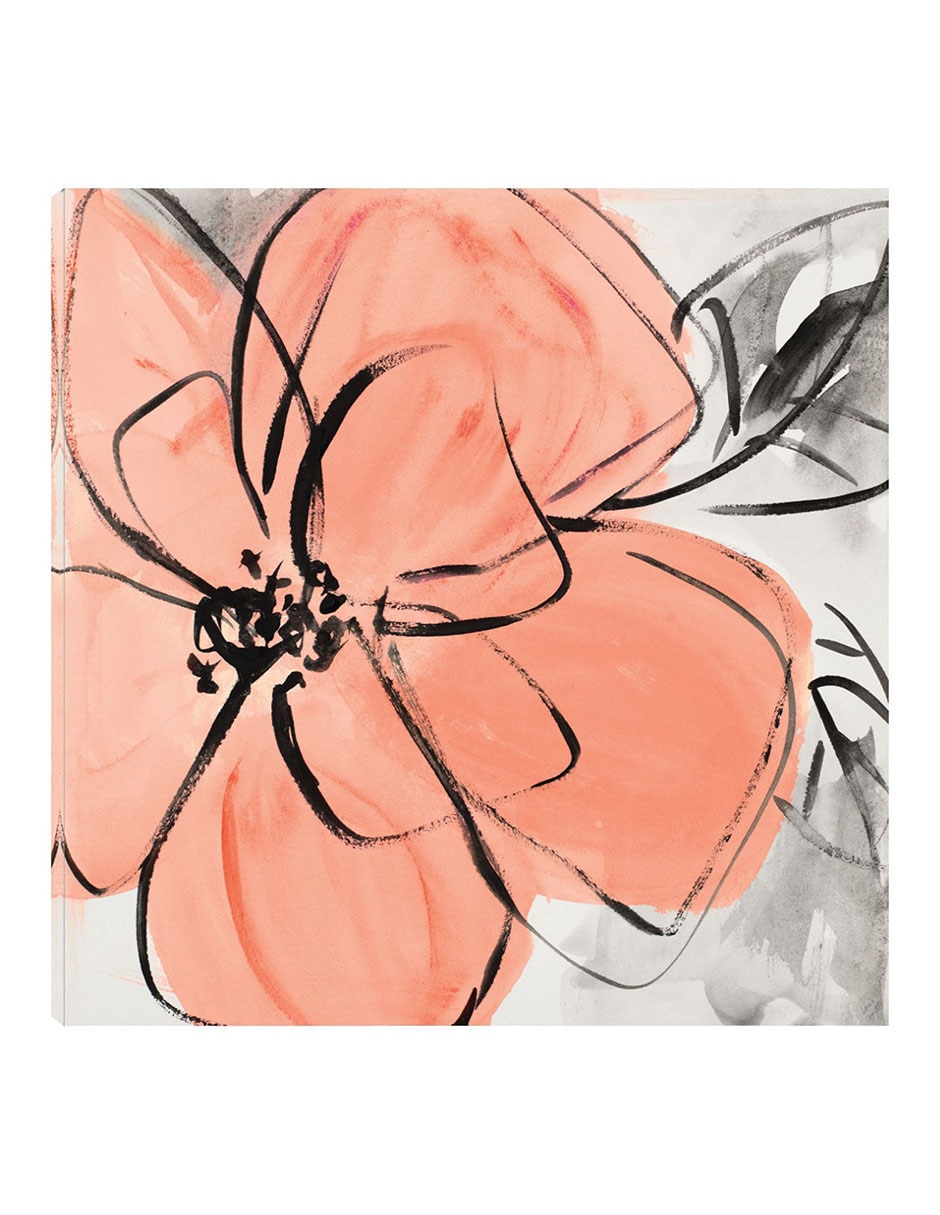 Cuadro decorativo Rosa Café Ii técnica mixta Floración