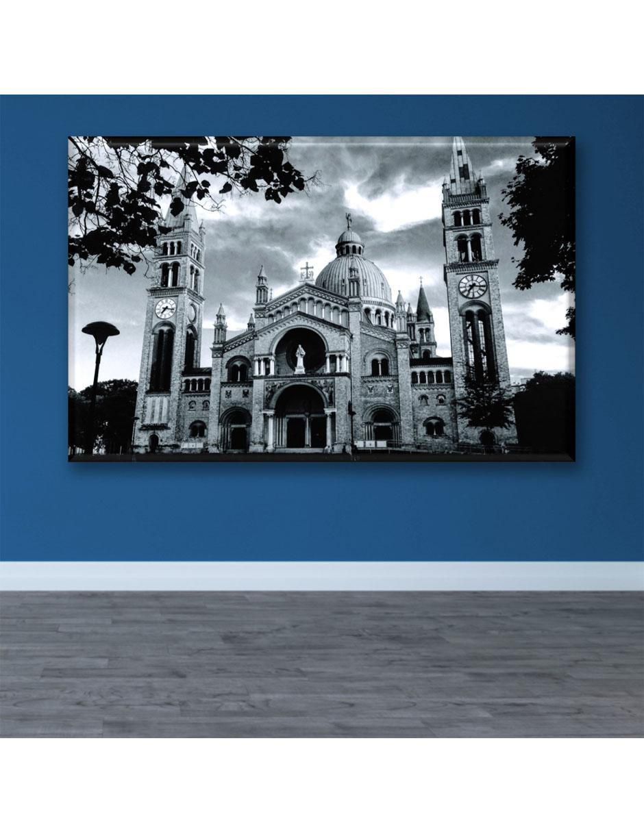 Cuadro decorativo Industria Grafica Ciento 23 Catedral blanco y negro