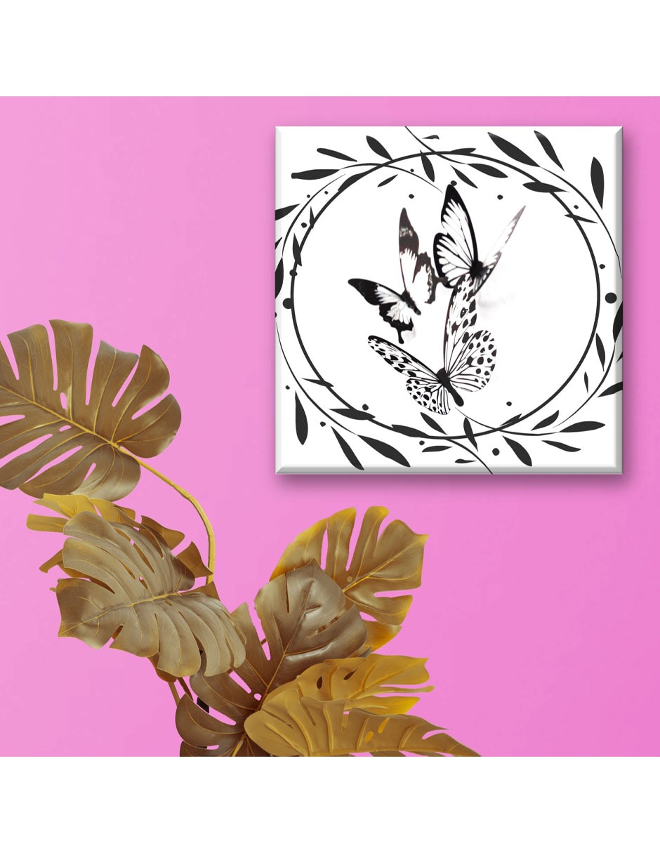 Cuadro decorativo Mariposas con flores 5