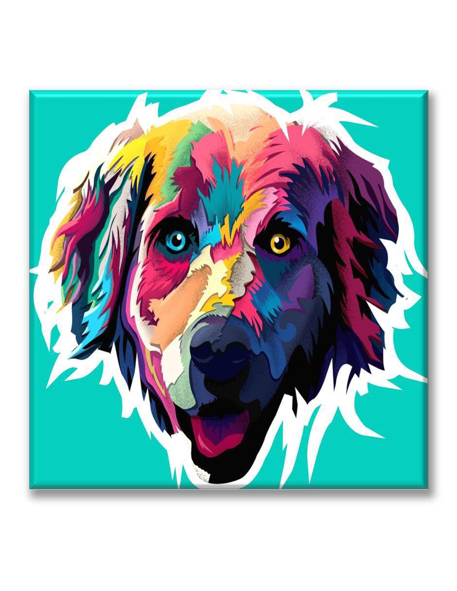 Cuadro decorativo Industria Grafica Ciento 23 Cachorro colorido