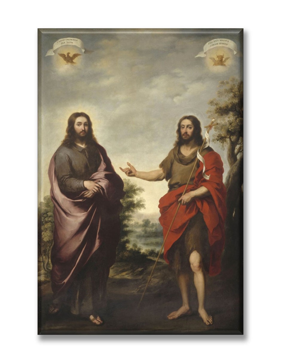Cuadro decorativo San Juan Bautista señalando a Jesús