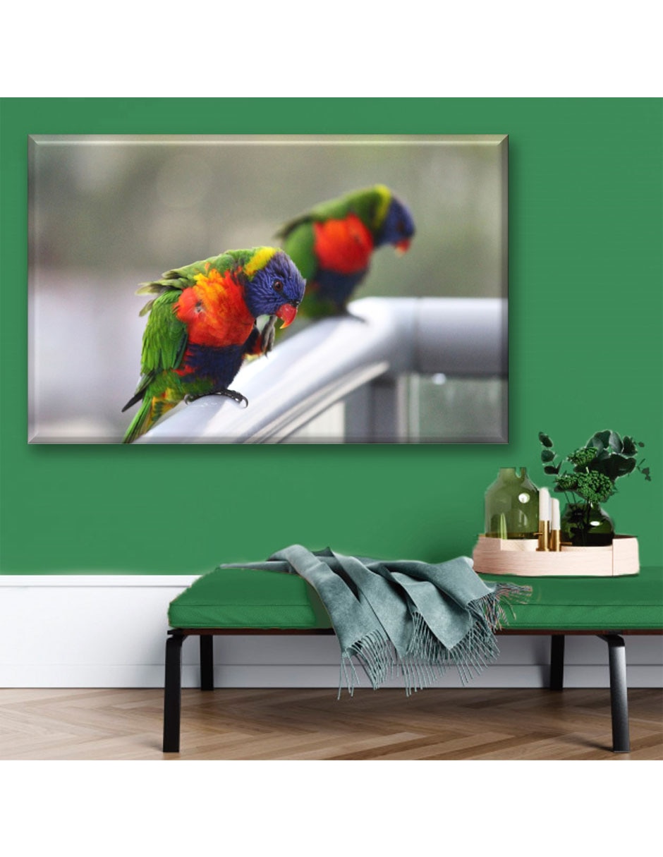 Cuadro decorativo Industria Grafica Ciento 23 Loros cuellirojo