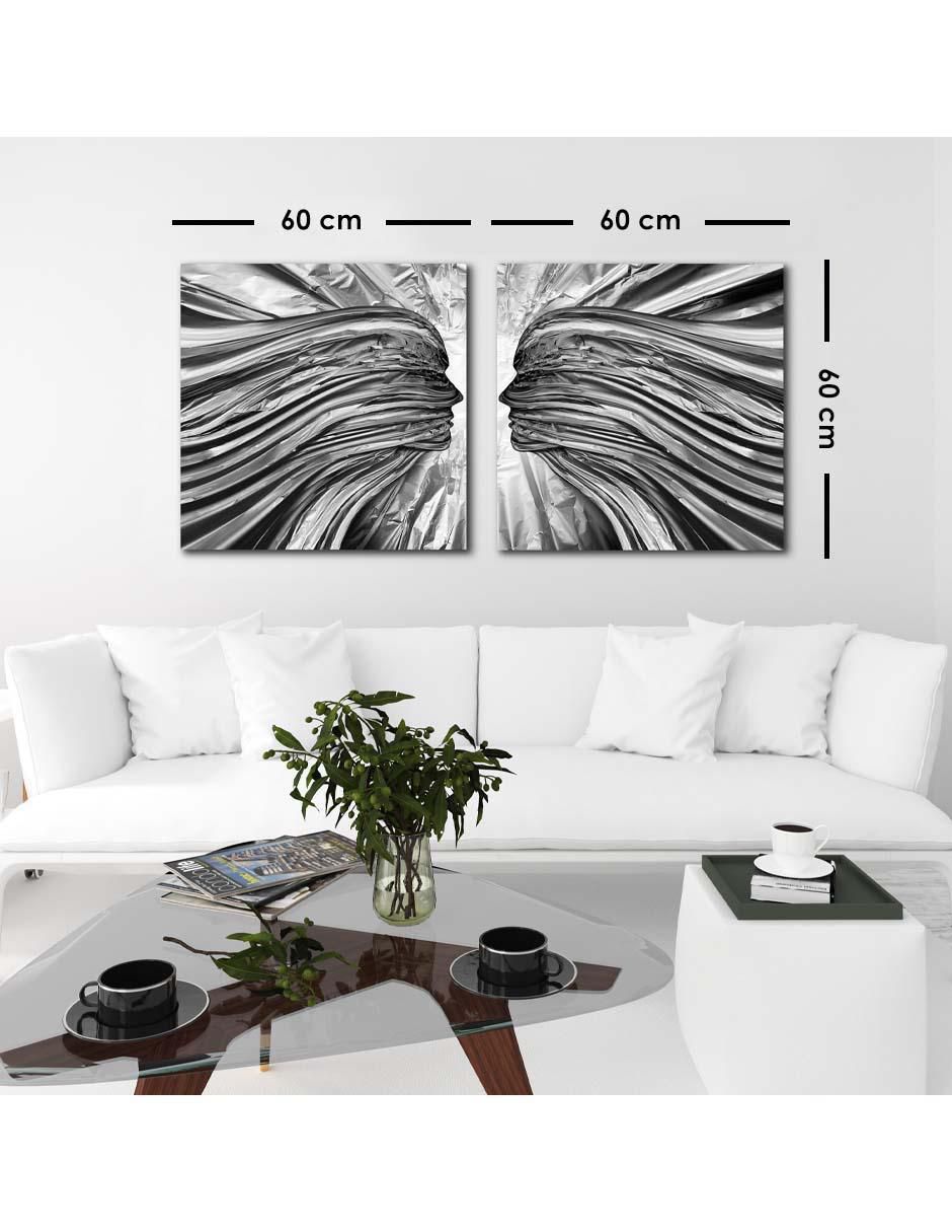 Cuadro decorativo seres dobles con barniz a registro 5