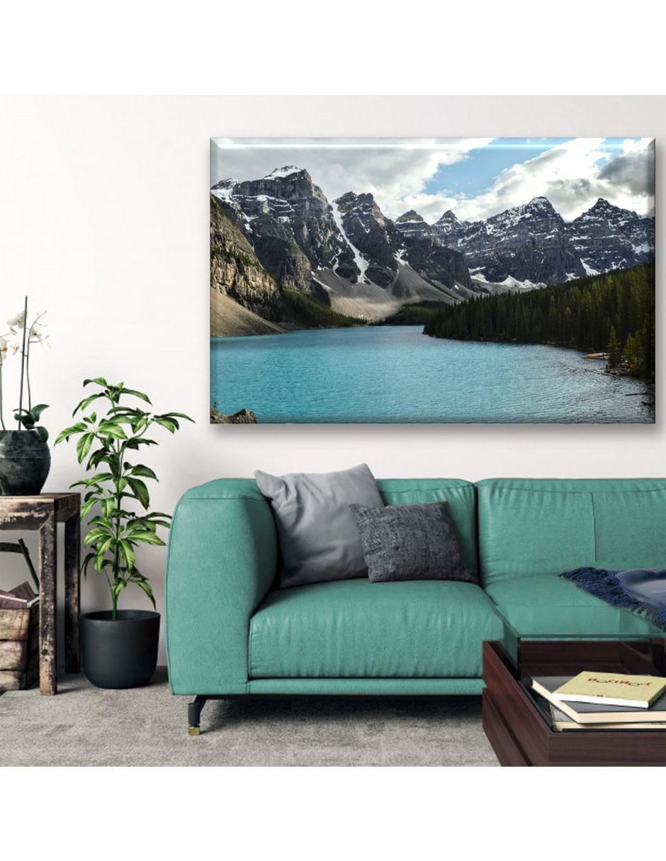 Cuadro decorativo Industria Grafica Ciento 23 Lago azul en las montañas