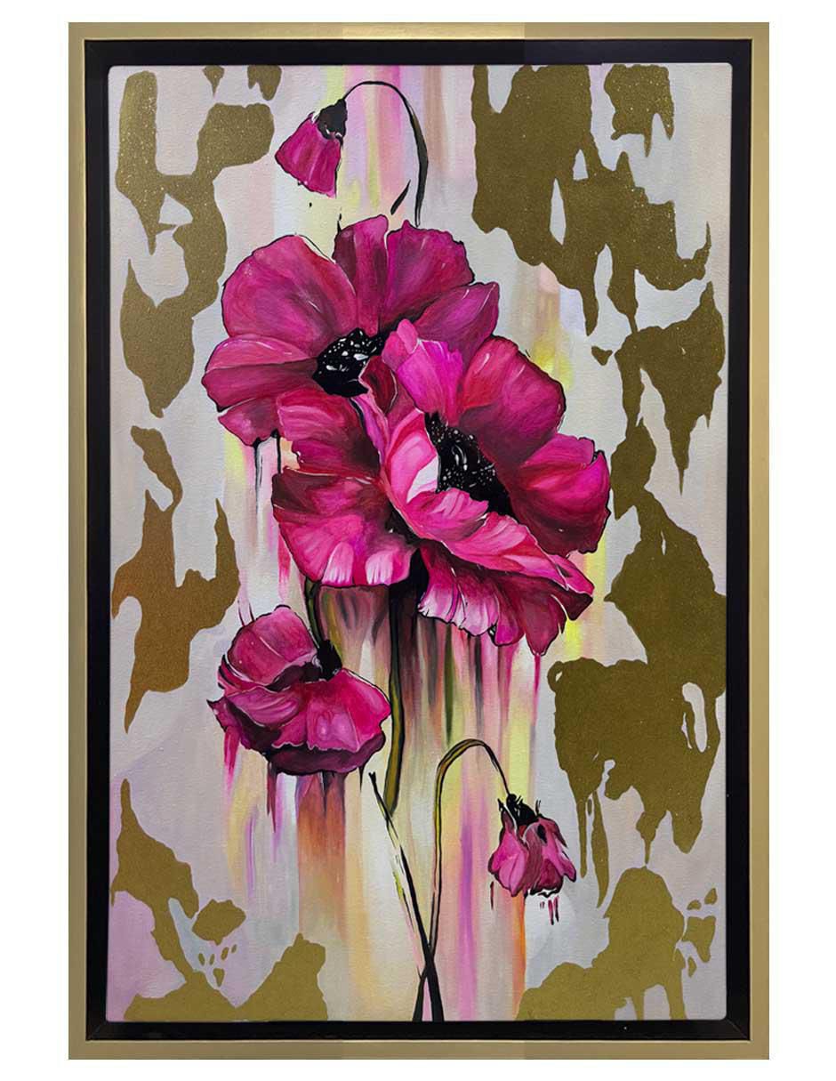 Pintura Resplandor Floral técnica mixta Flores Pintura Resplandor Floral técnica mixta Flores