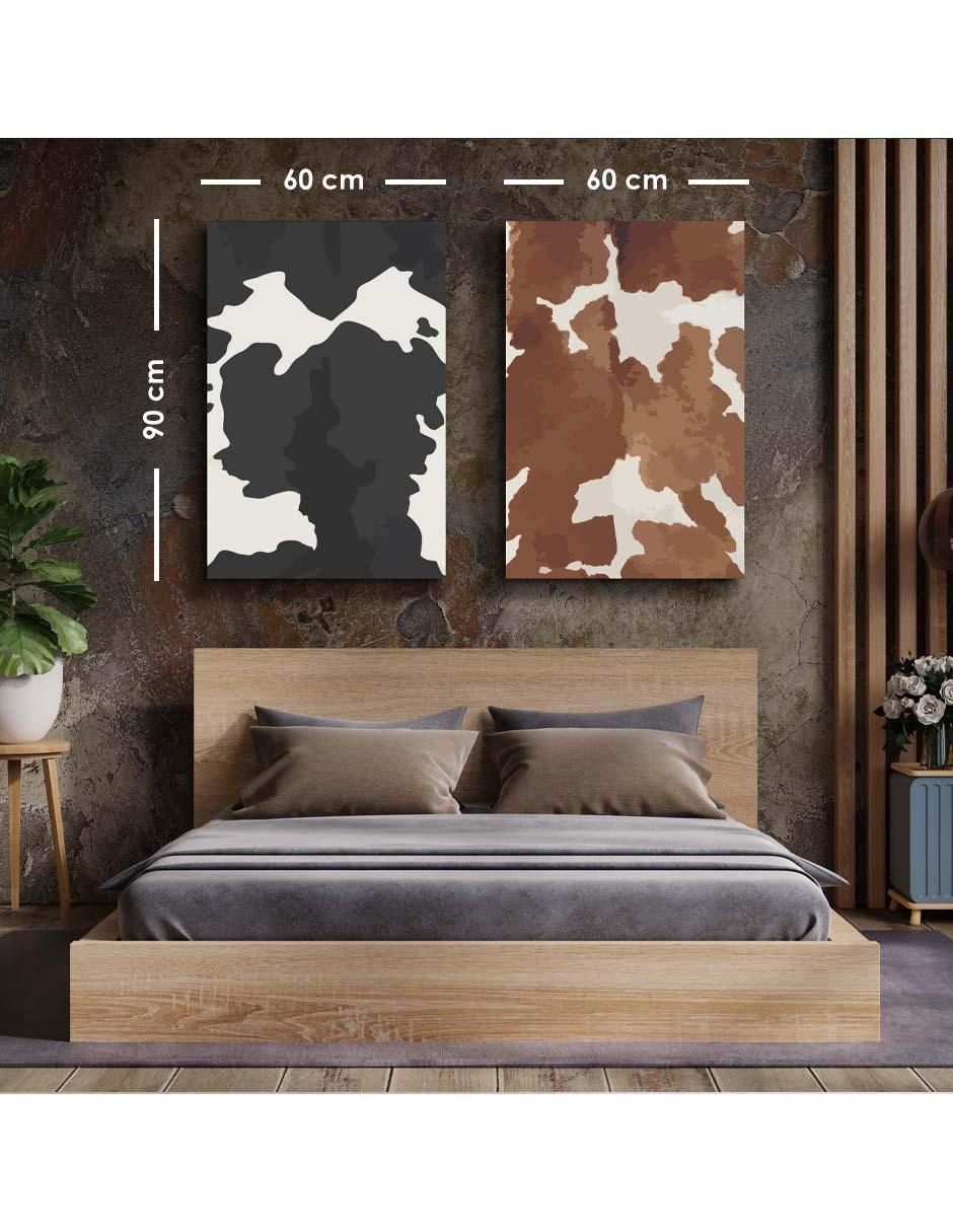 Cuadro decorativo set de piel de vaca con barniz a registro 5