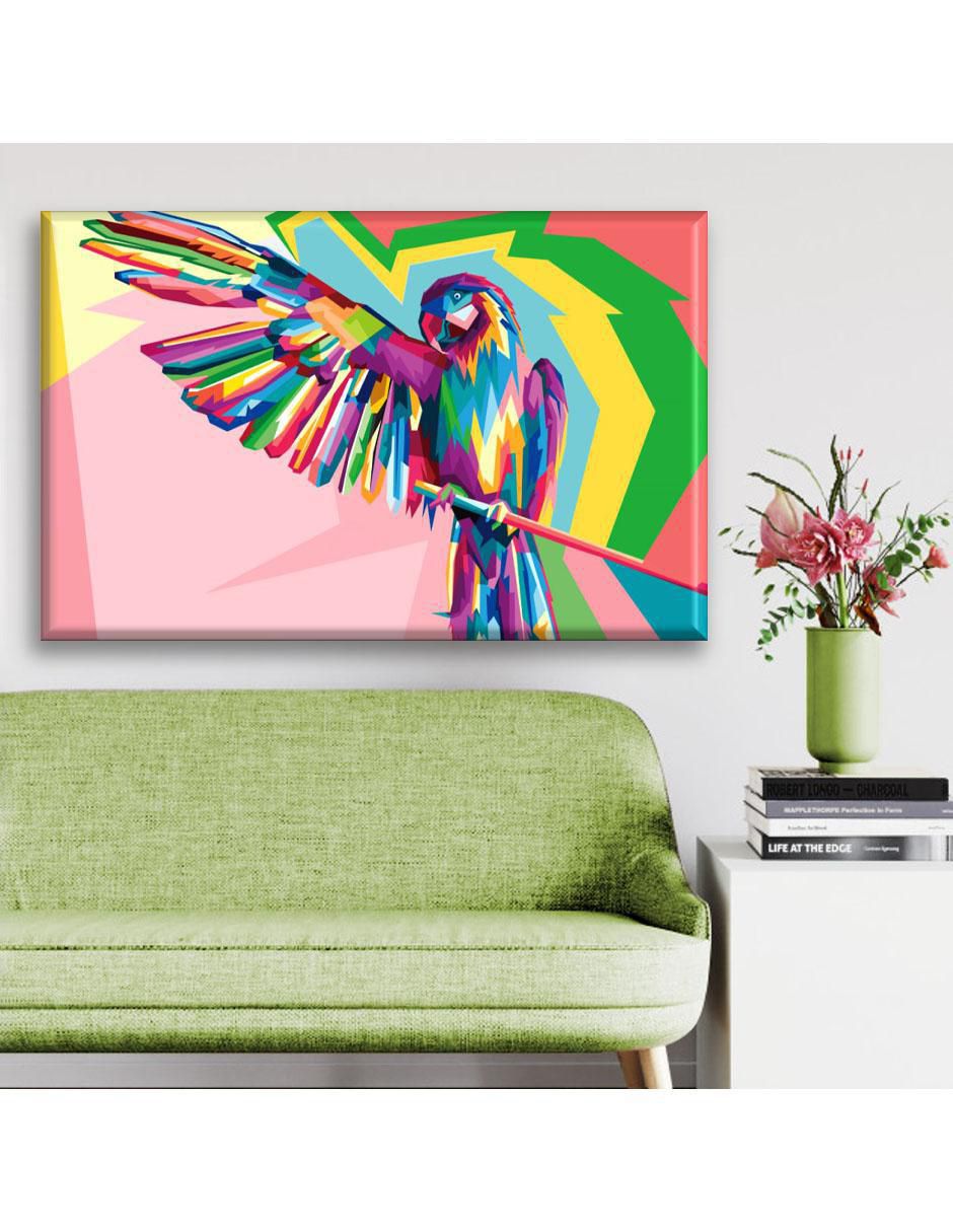 Cuadro decorativo Industria Grafica Ciento 23 Loro colorido