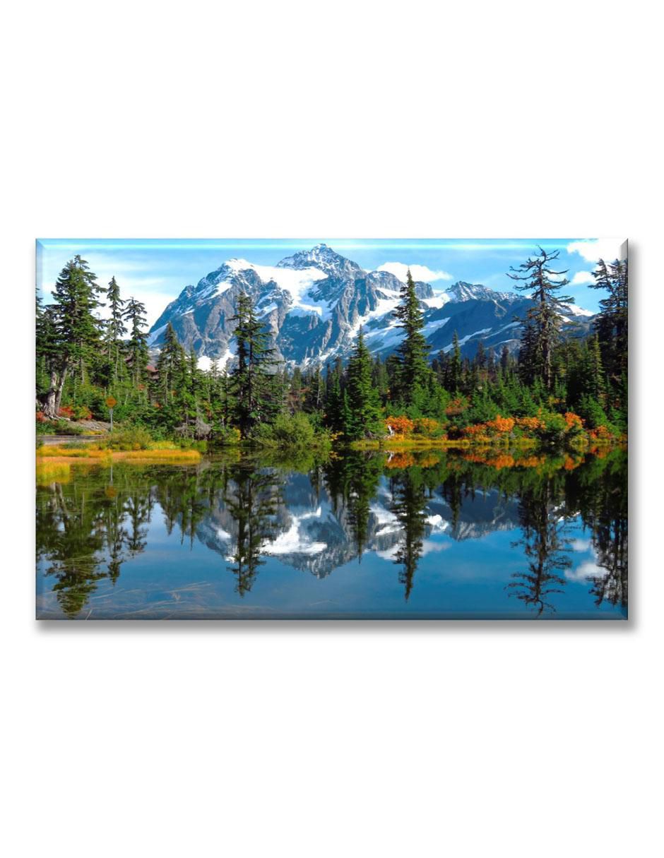 Cuadro decorativo Industria Grafica Ciento 23 Reflejo de bosque y montañas