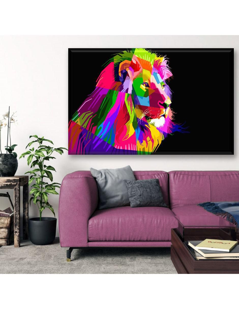 Cuadro decorativo Industria Grafica Ciento 23 León colorido