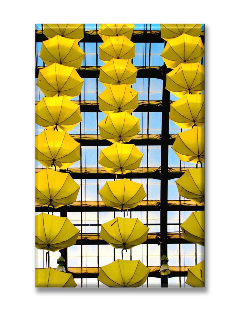 Cuadro decorativo Paraguas amarillos 1