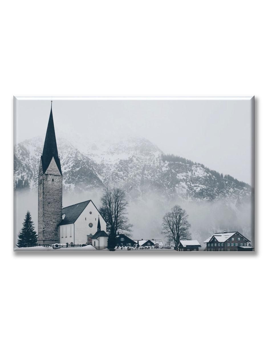 Cuadro decorativo Industria Grafica Ciento 23 Iglesia en la nieve