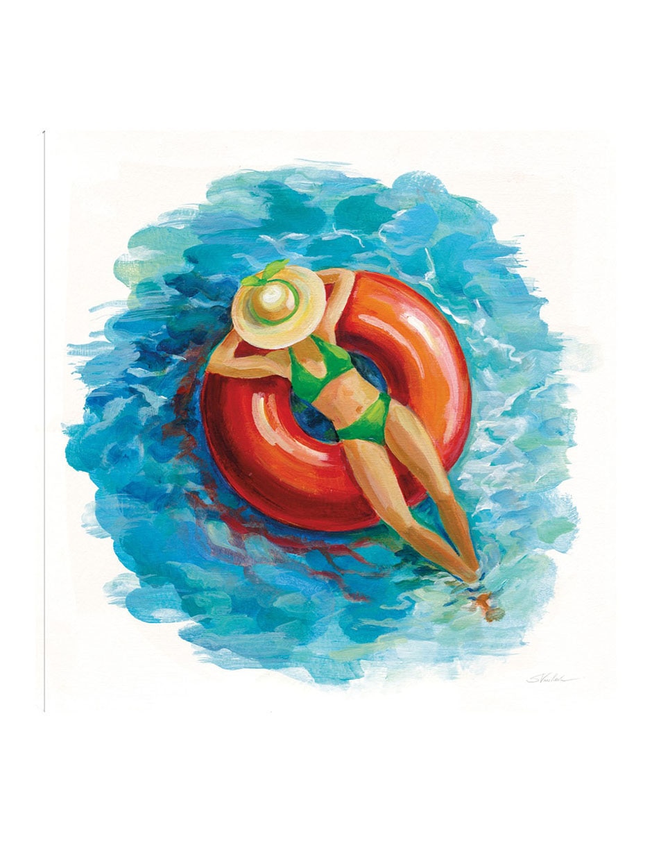 Cuadro decorativo Bañista I técnica mixta Verano Cuadro decorativo Bañista I técnica mixta Verano