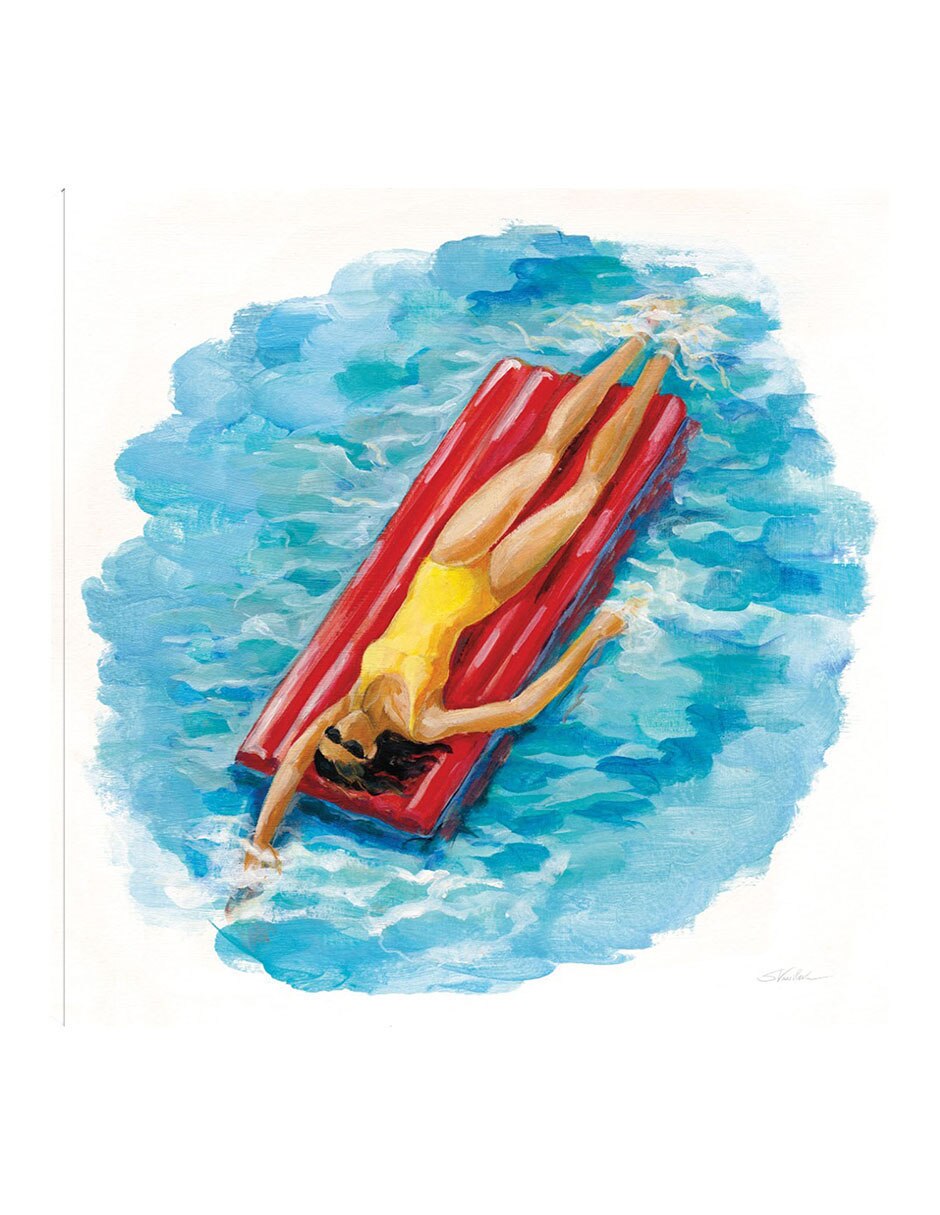 Cuadro decorativo Bañista Ii técnica mixta Verano