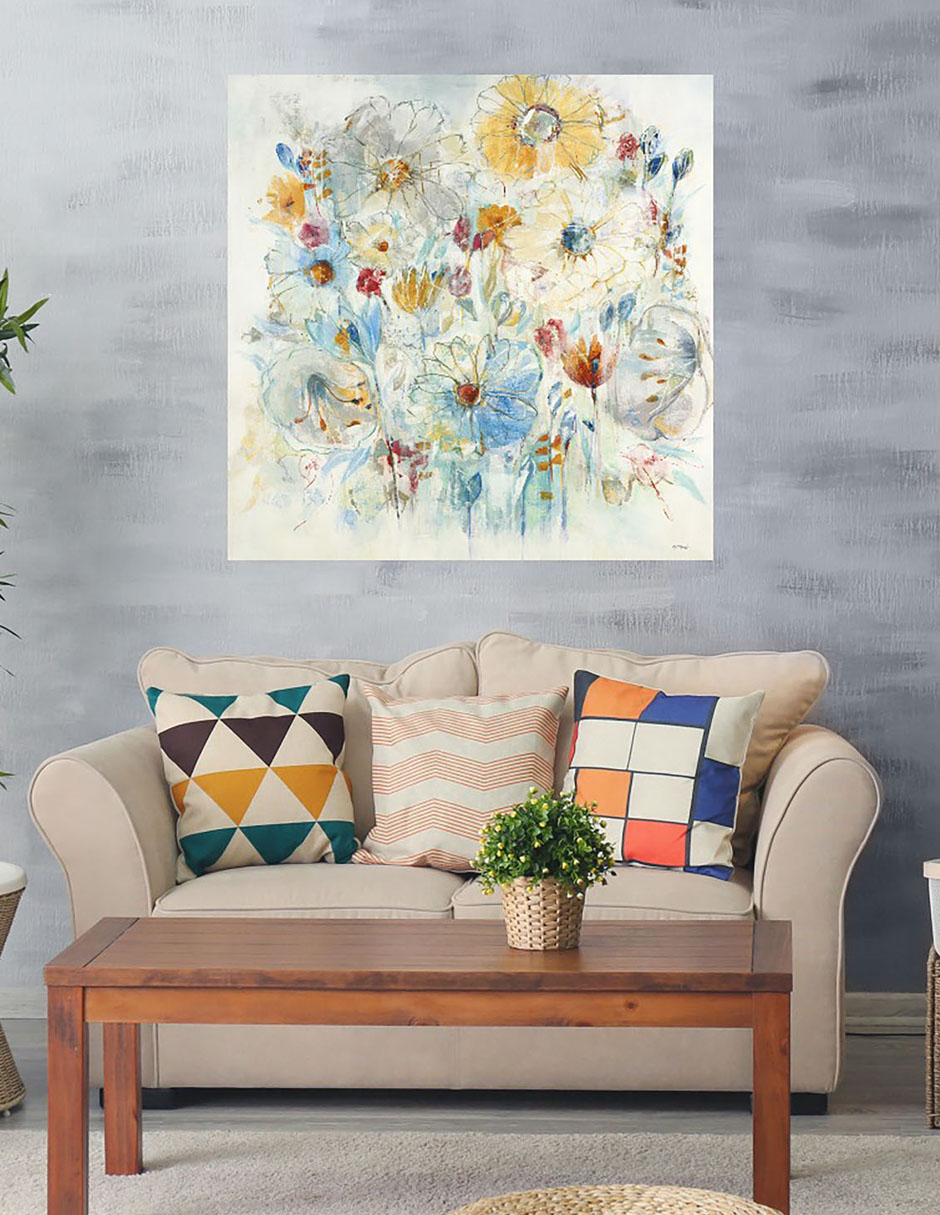 Cuadro decorativo Azul Armónico técnica mixta 6