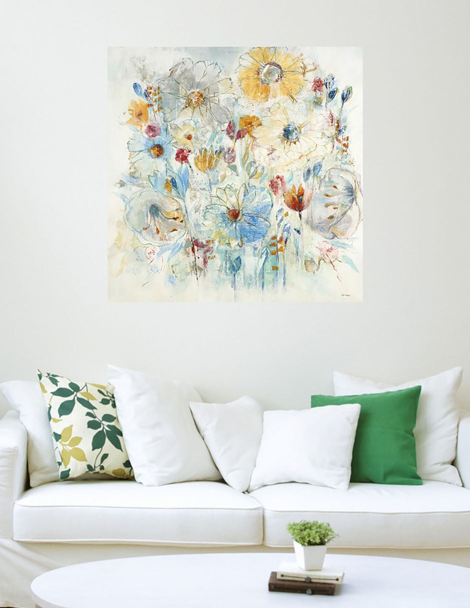 Cuadro decorativo Azul Armónico técnica mixta 5