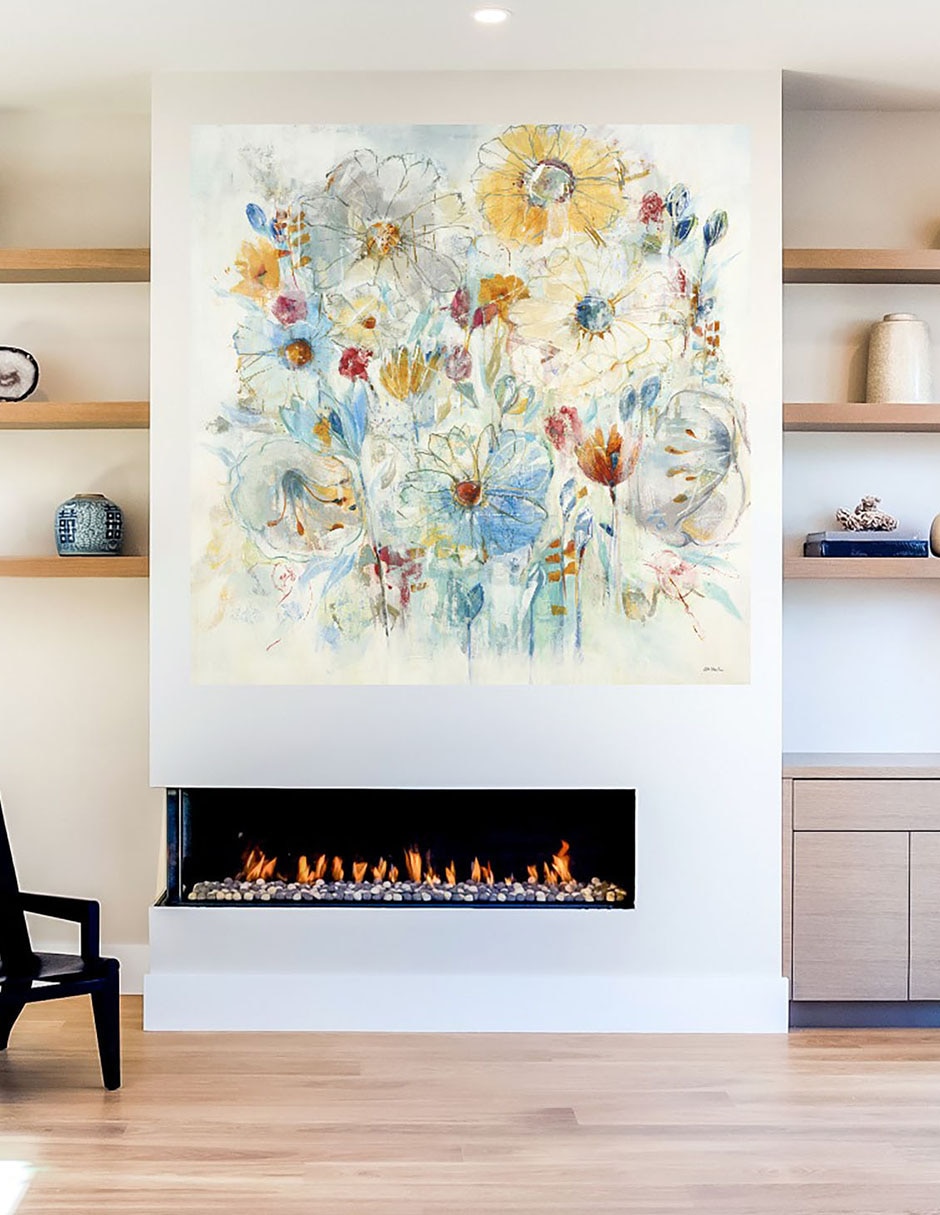 Cuadro decorativo Azul Armónico técnica mixta 2