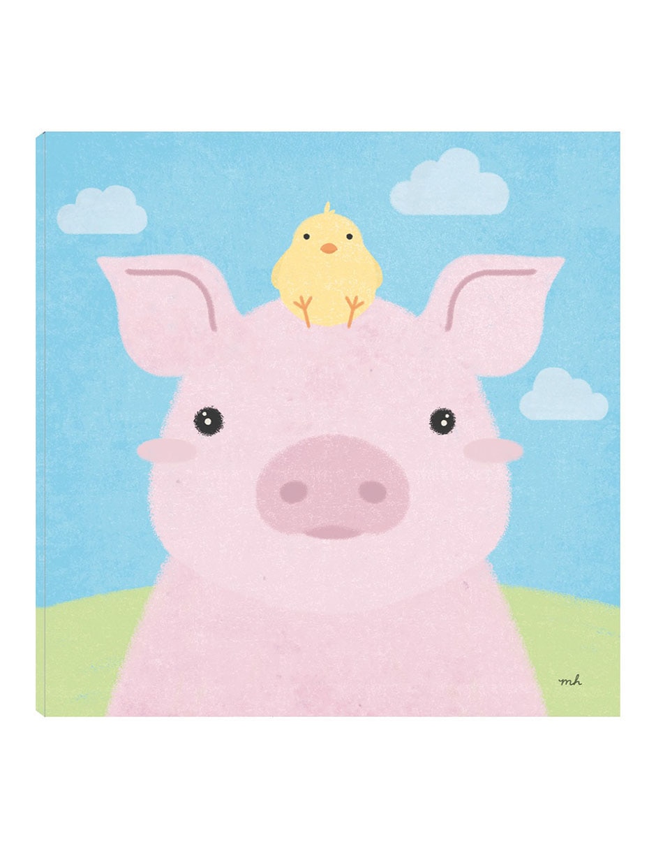 Cuadro decorativo Amigos De Granero Ii técnica mixta Animales Domésticos