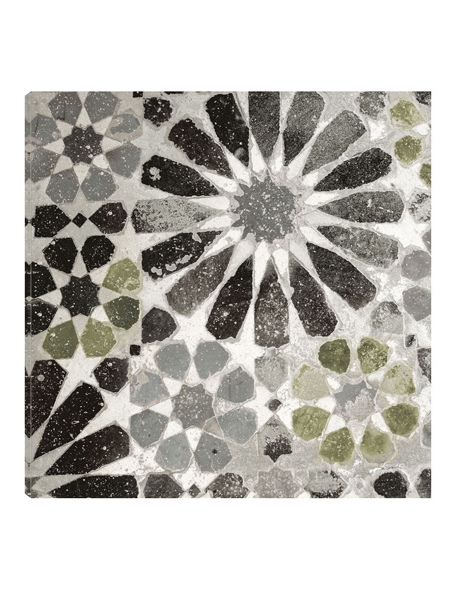 Cuadro decorativo Azulejo Verde Y Gris Alhambra Iii técnica mixta Formas Cuadro decorativo Azulejo Verde Y Gris Alhambra Iii técnica mixta Formas