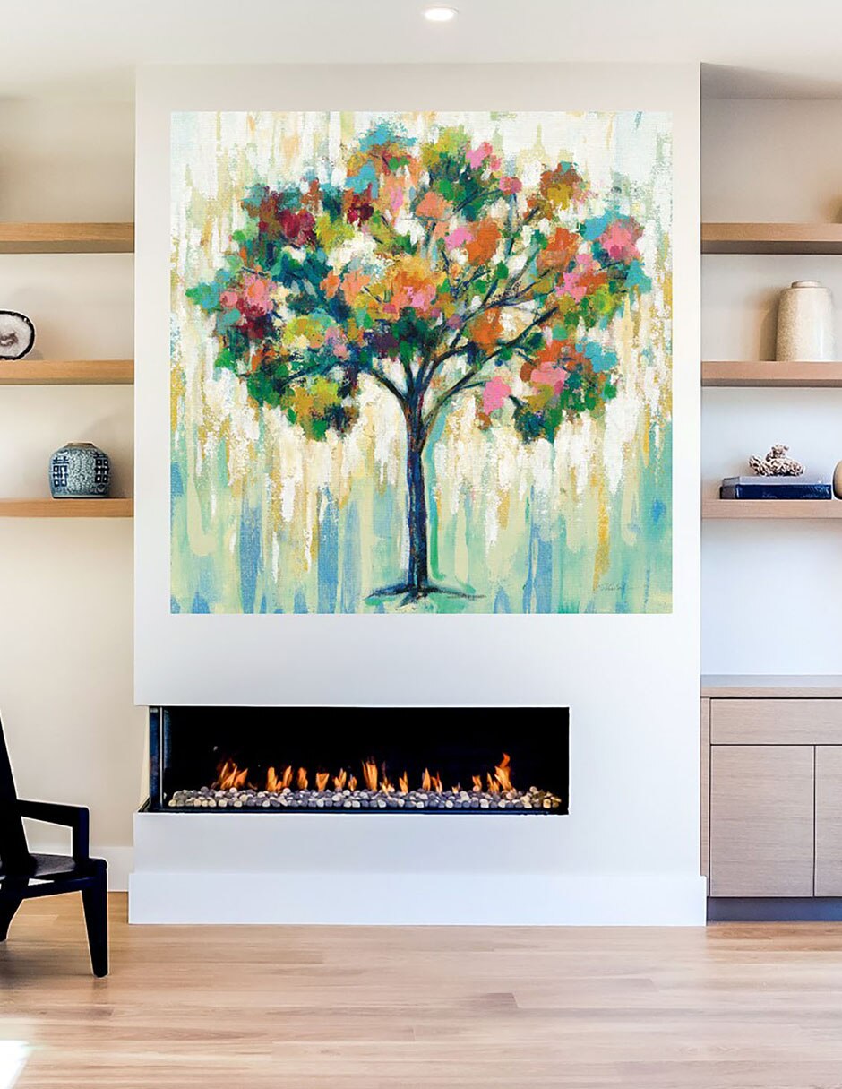 Cuadro decorativo Árbol Floreciente técnica mixta Árboles 5