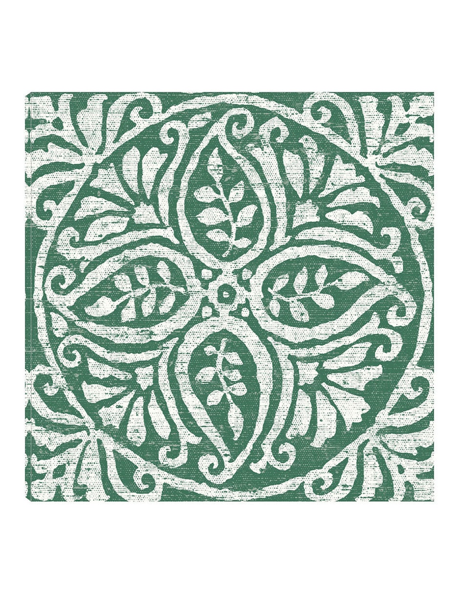 Cuadro decorativo Azulejo Verdeo Oscuro Amadora Iv técnica mixta Formas