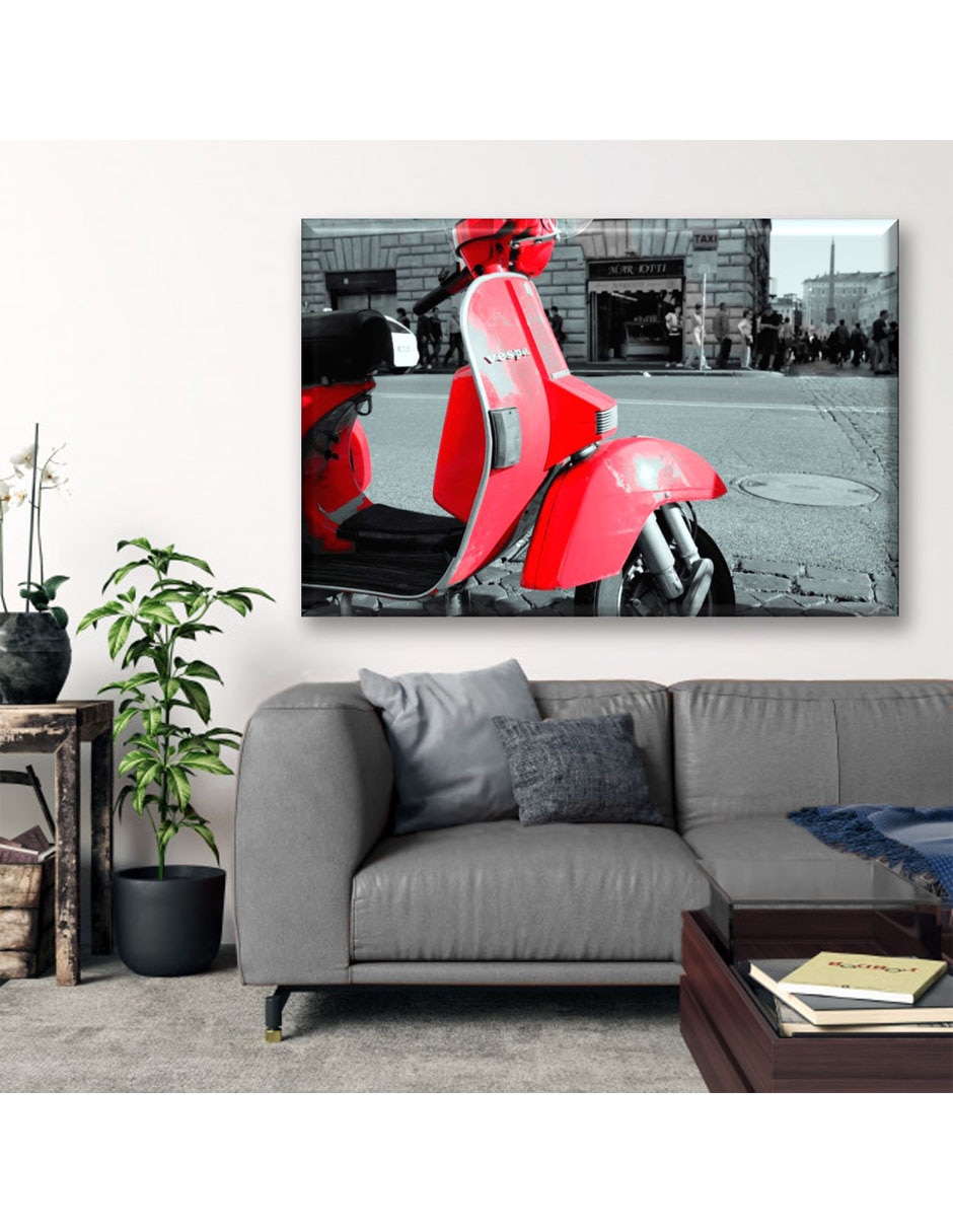 Cuadro decorativo Industria Grafica Ciento 23 Vespa roja
