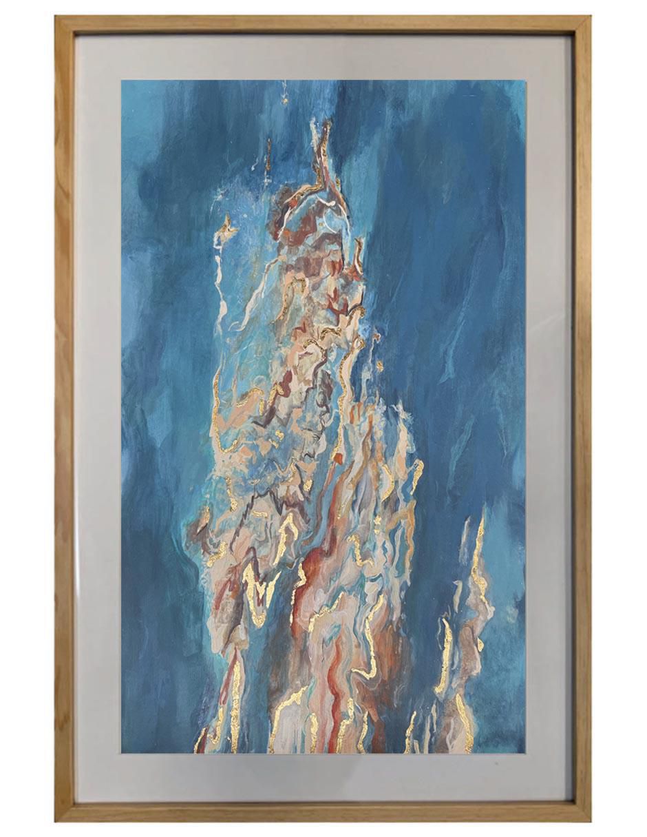 Pintura Reflejo De Oro técnica acrílico