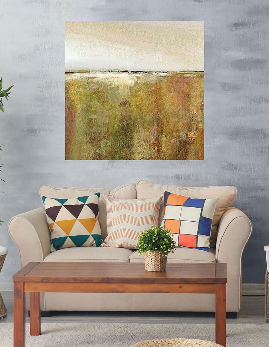 Cuadro decorativo Campos de Ensueño técnica mixta 6
