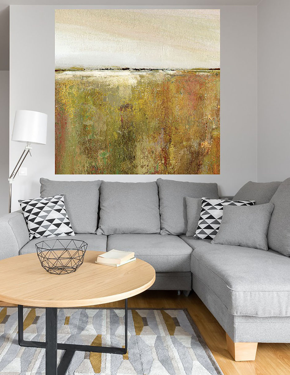 Cuadro decorativo Campos de Ensueño técnica mixta 4