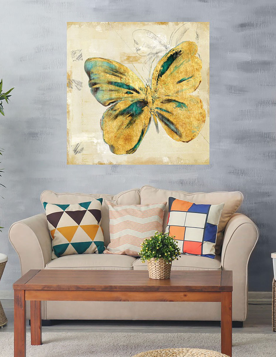 Cuadro decorativo Bosquejo de Mariposa II técnica mixta Primavera 6