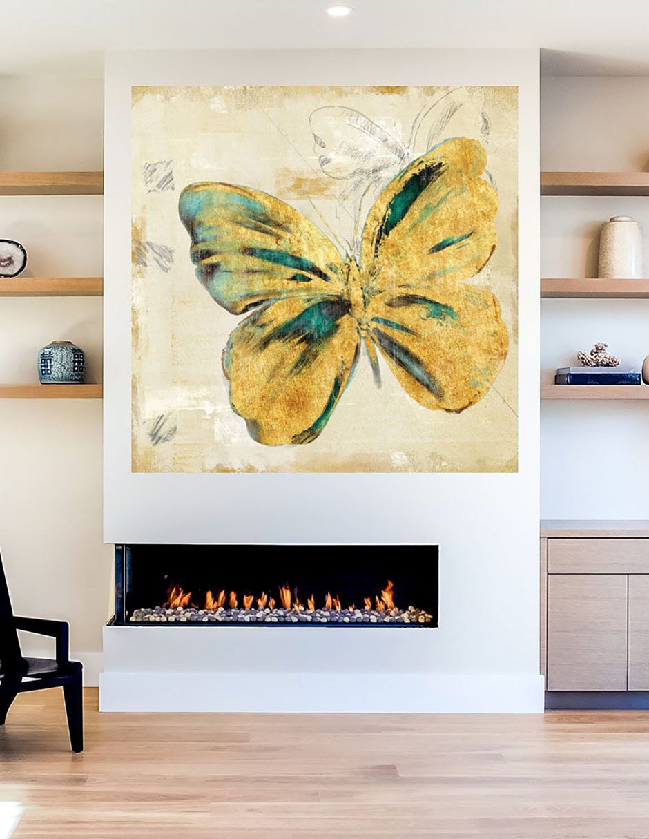 Cuadro decorativo Bosquejo de Mariposa II técnica mixta Primavera 2