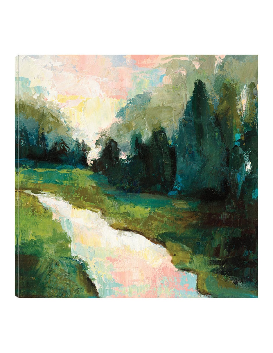Cuadro decorativo Caminata Por El Río técnica mixta Bosques Cuadro decorativo Caminata Por El Río técnica mixta Bosques