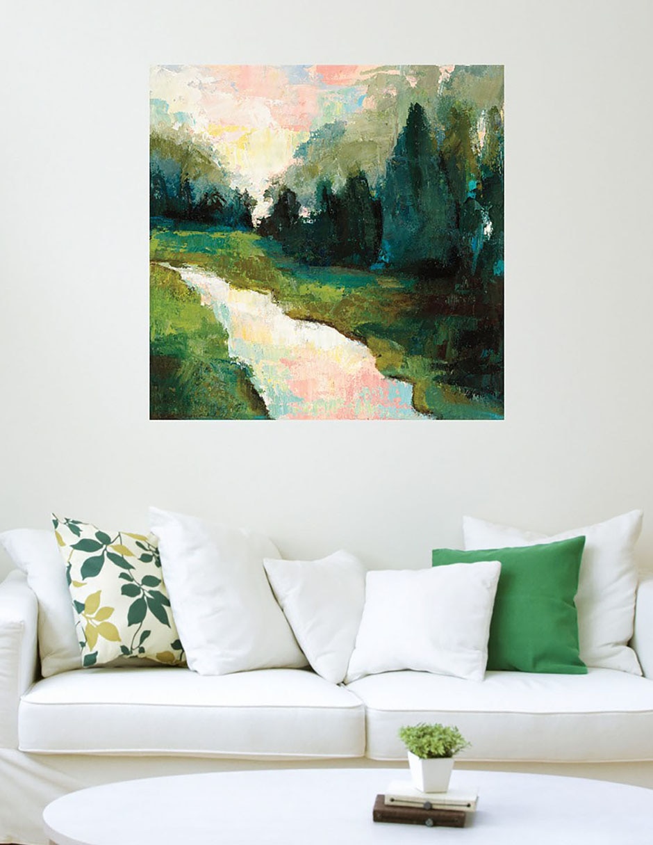 Cuadro decorativo Caminata Por El Río técnica mixta Bosques 3