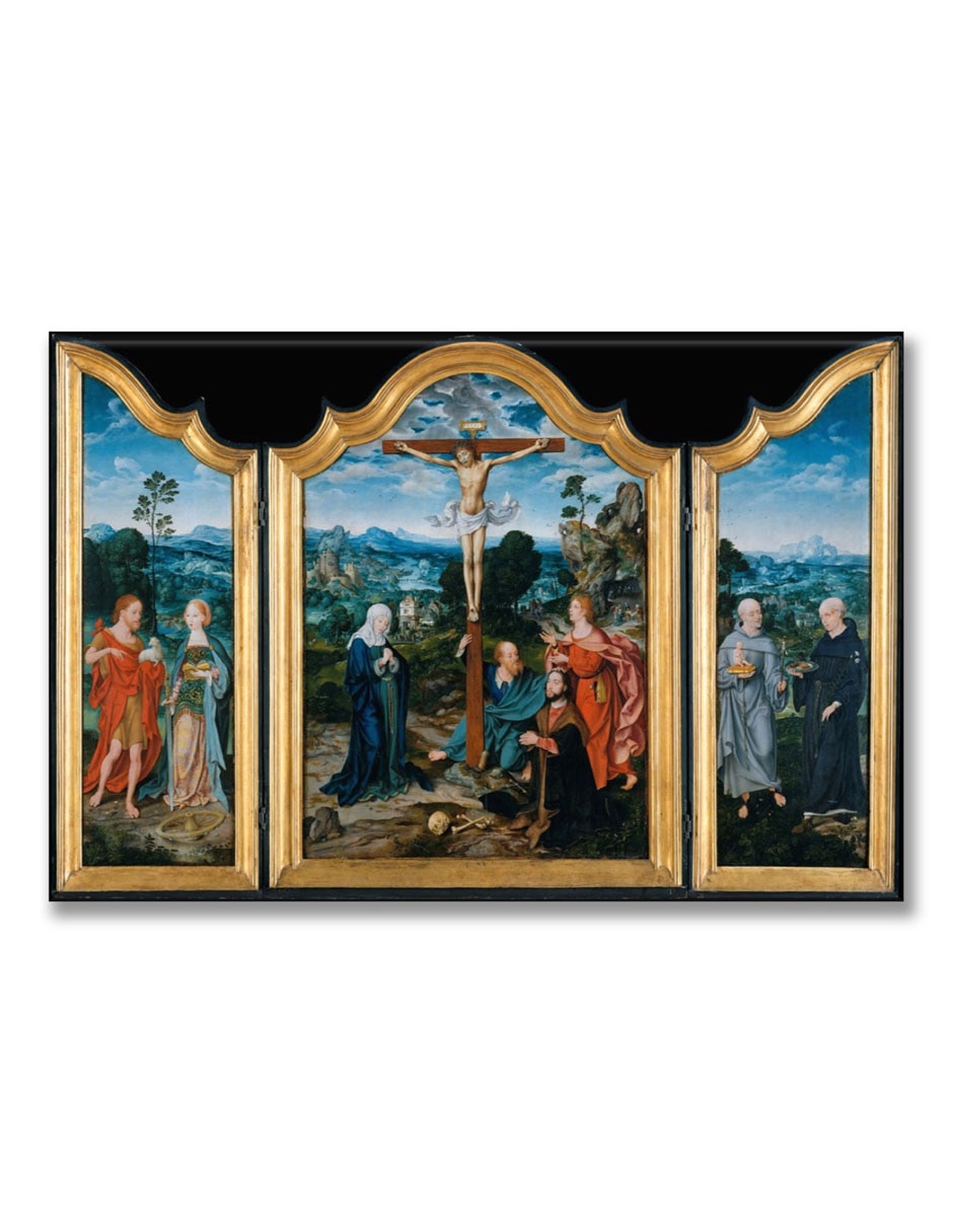 Cuadro decorativo Industria Grafica Ciento 23 La crucifixion y un donante