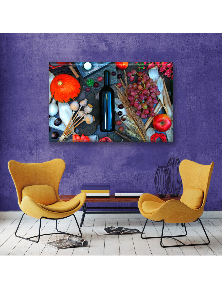 Cuadro decorativo Bodegón vino 5
